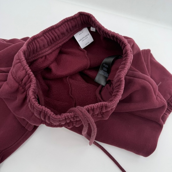 Aritzia Joggers Women 2XS Faded Burgundy Meg Fit Sweatpants Cozy Fleece Comfy - Picture 8 of 16